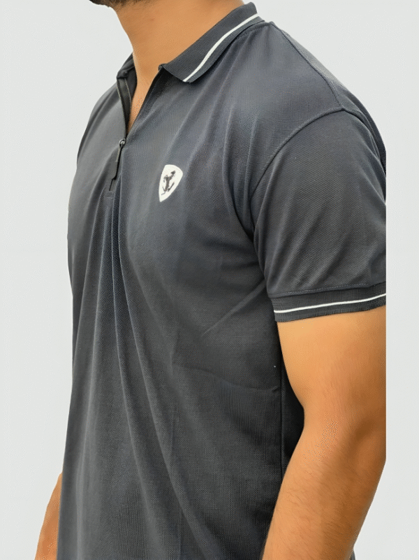 Men’s Zipper Polo - Image 4